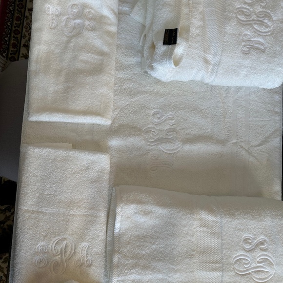 RALPH LAUREN EGYPTIAN COTTON WHITE TOWEL SET - Picture 1 of 5